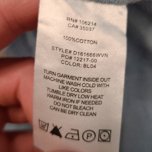 SHIRT Nwt Joe's jeans raelee blue white plaid button down shirt Size small - Picture 7 of 7